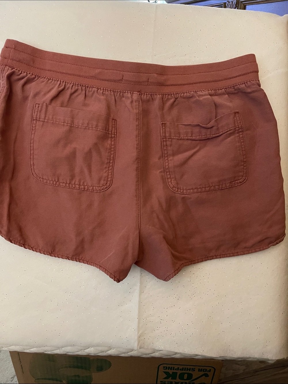 Maurices Burnt Sienna Ribbed Waistband shorts - Picture 2 of 6